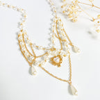 Celebrity Style Jewelry Niche Design Hot Girl Imitation Pearl Tassel Heart Cross Butterfly Versatile Necklace for Women