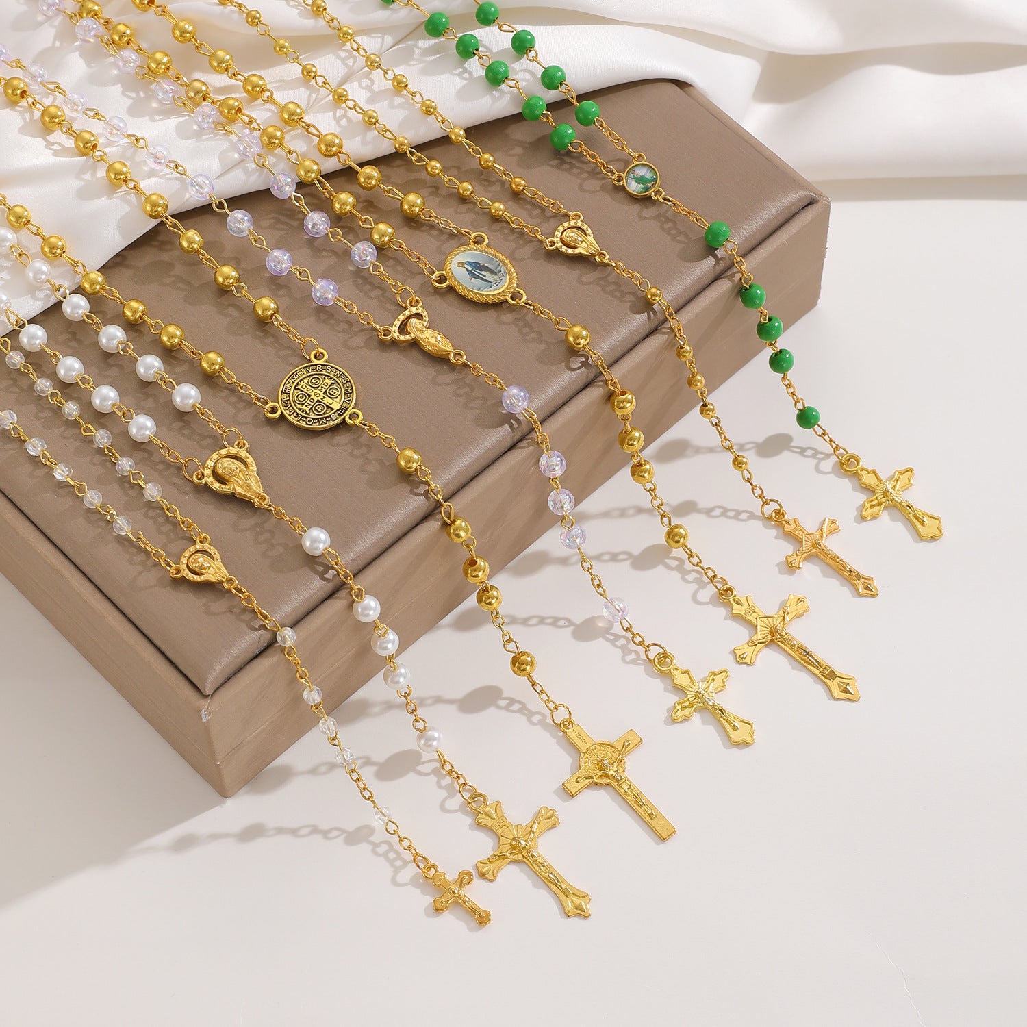 Celebrity Style Popular Cross Long Chain Necklace for Women Easter Trendy Jewelry Sexy Tassel Virgin Mary Pendant