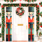 2026New Year Christmas Couplets Santa Claus Soldier Outdoor Decoration Door Curtain Hanging Flag Outdoor European and American