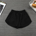 Women's Yoga Pants Sports Summer Thin Quick-Dry Fake Two-Piece Anti-Exposure Shorts Double Layer Running Gym