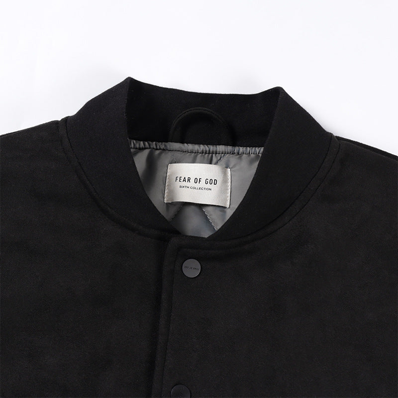 Star Style Autumn Winter Sports Jacket Casual Loose Long Sleeve Top Couple Spliced Sleeve Baseball Cotton Jacket Handsome Unisex Outerwear