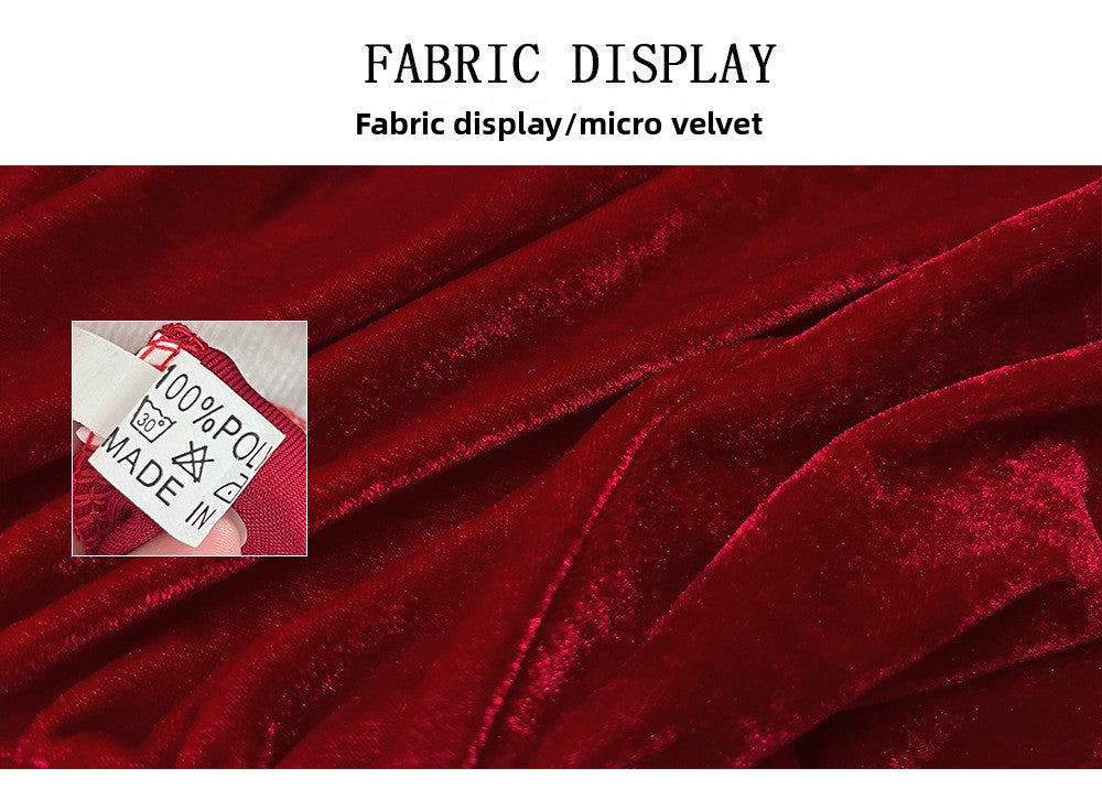 Red Fluffy Christmas Sexy Dress Red Cowboy Hat Pure Desire Set Santa Claus Costume