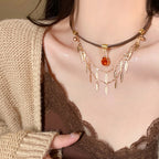 Star Custom 2025New Year's Exaggerated Punk Necklace y2k Irregular Subculture Hip-Hop Trend Unisex Niche Collarbone Chain