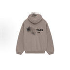 New Essentials Silicone Style Autumn Winter Double Row Letter Print Fleece-Lined Hoodie HOODIE