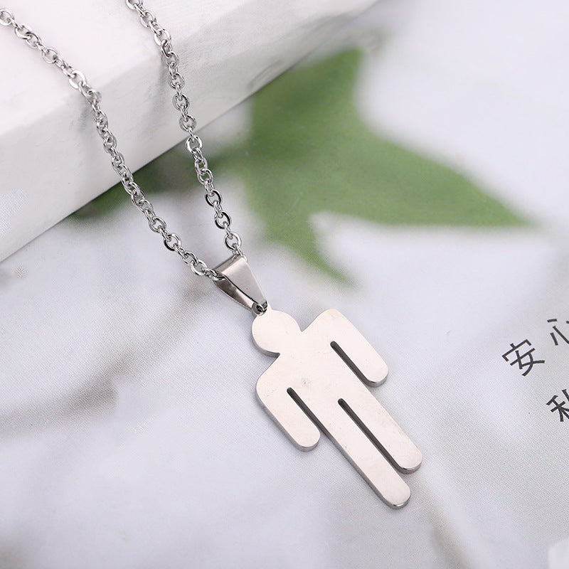 Same Style as Stars billie Stainless Steel Logo Necklace Aili Tag Keychain Accessories