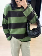 2025Trendy Hot Item100%Australian Pure Wool Sweater Loose Lazy Round Neck Knitted Sweater Autumn Winter Stylish Sweater