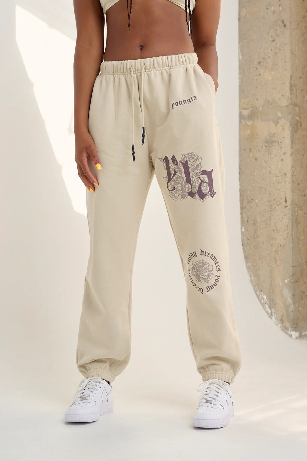 YOUNGLA Sports Pants Gym Bodybuilding Running Training Pants Cotton Terry Printed Jogger Pants Men