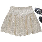 "bad idea right?" Silver Mini Skirt - 90s Disco Sequin