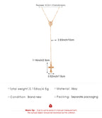 Celebrity Style Popular Cross Long Chain Necklace for Women Easter Trendy Jewelry Sexy Tassel Virgin Mary Pendant