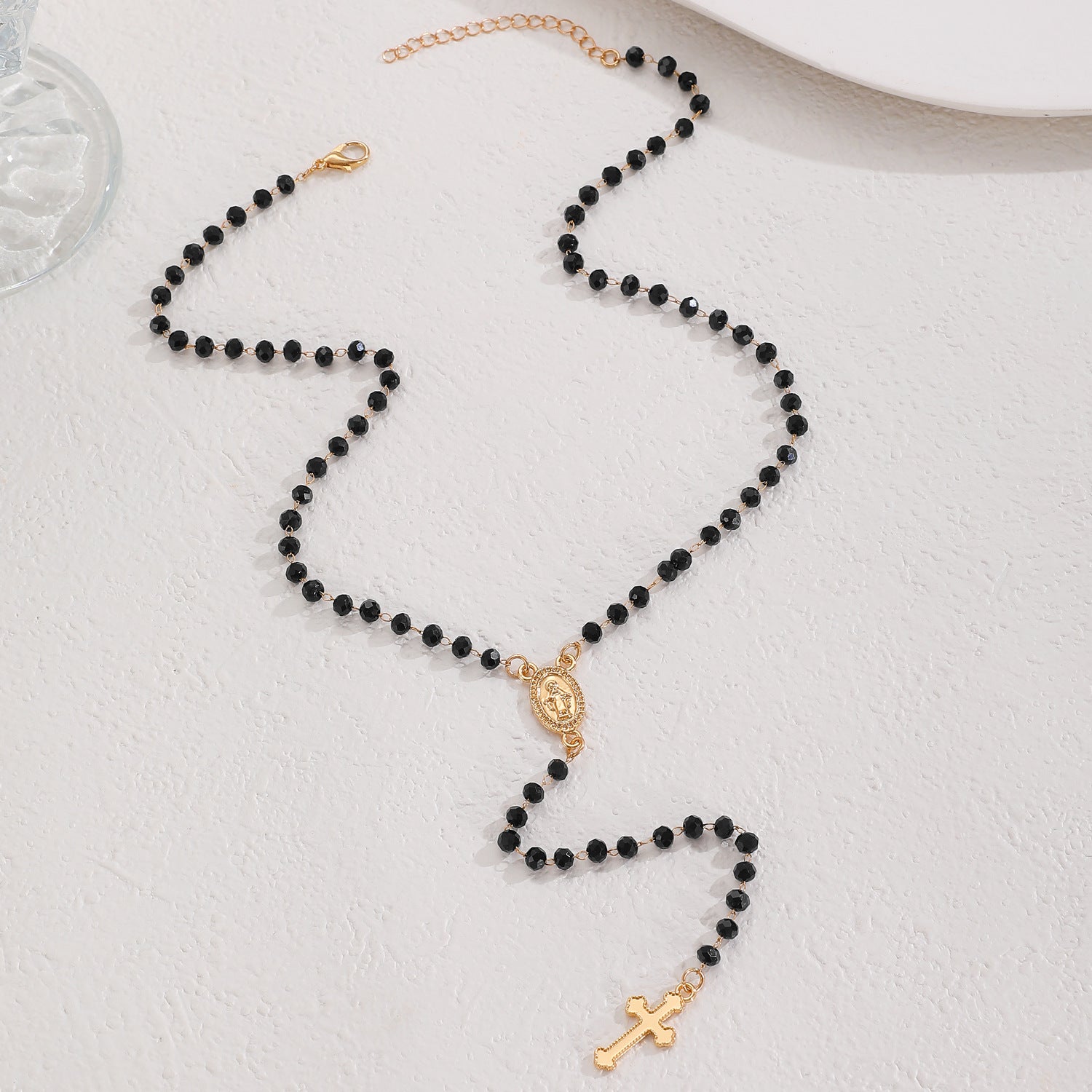 Celebrity Style Popular Cross Long Chain Necklace for Women Easter Trendy Jewelry Sexy Tassel Virgin Mary Pendant