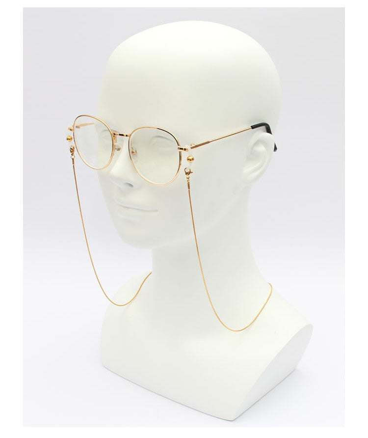 Celebrity Style Snake Chain Stainless Steel Non-Fading Mask Chain Titanium Steel Glasses Chain Women's Neck Hanging Men's Mask Rope Hanging Chain High-End Safety Protection