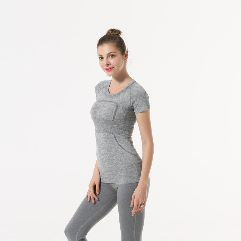 Star Custom SWIFT SPEED Yoga Clothes Women's Top Sexy Quick-Drying Gym Sports Morning Exercise Running Round Neck Short Sleeve TS