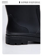 Star Custom Fashion Korean Style Women's High Tube Rain Boots Non-Slip Waterproof Wear-Resistant Long Tube Water Boots Adult Rubber Shoes