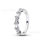 Pan Family Plating S925silver Shining Bow Necklace with Inlaid Diamonds Moon Fashion Collarbone Chain