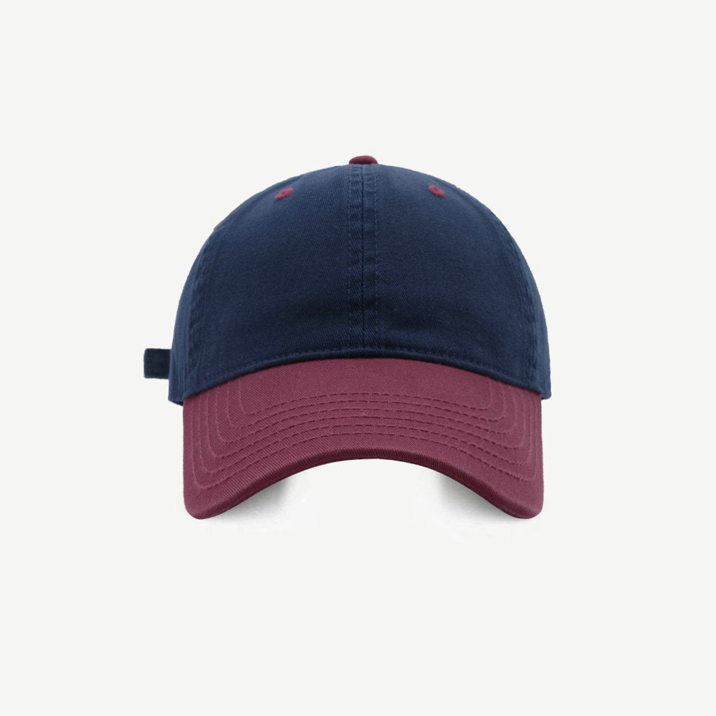 Star Custom Korean Fashion Color Block Soft Top Baseball Cap Couple Shopping Versatile Face Slimming Duckbill Cap Summer Sunshade Sun Protection Hat