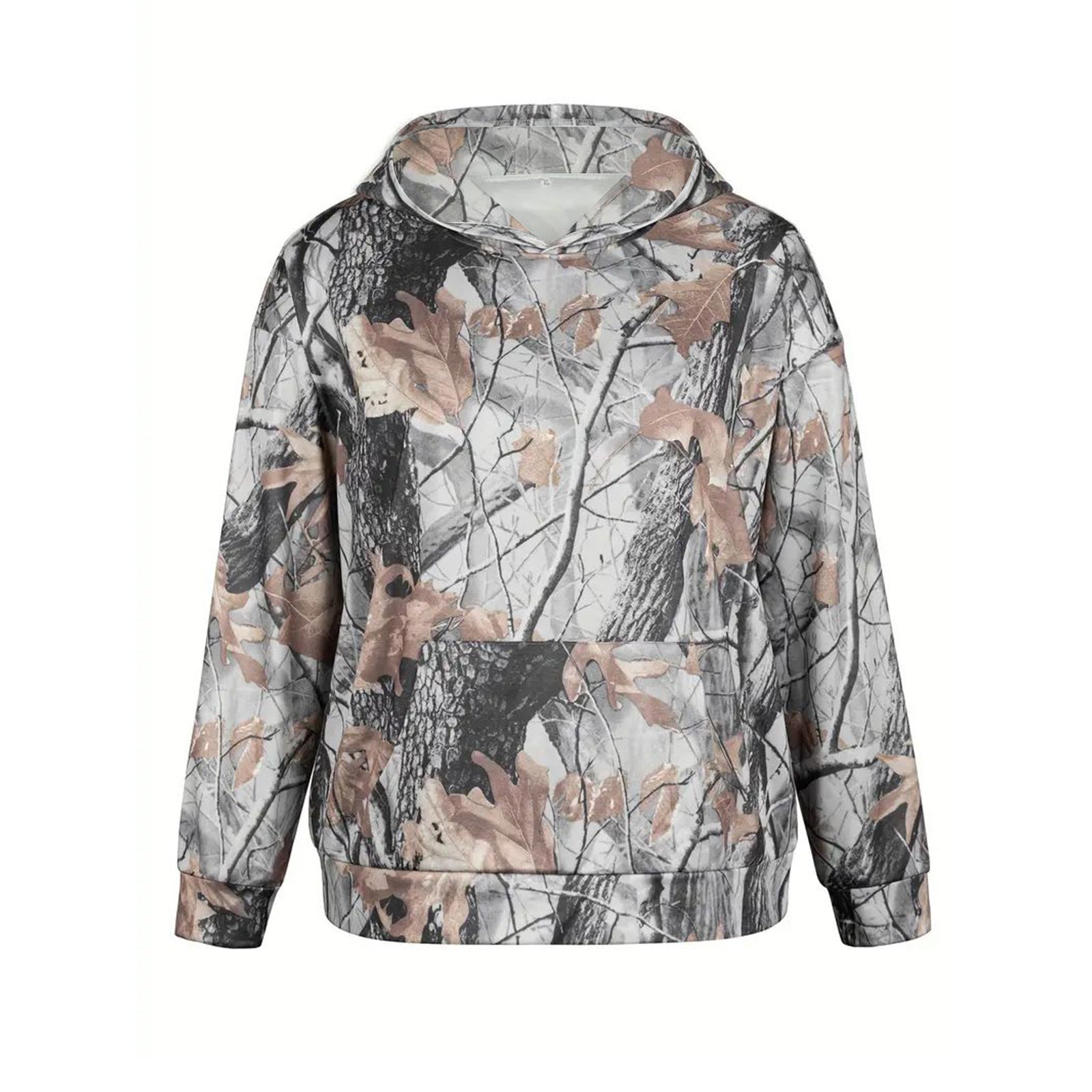 2025European and Autumn New Women's Fashion3d Digital Printed Camouflage Maple Leaf Sweatshirt Jacket