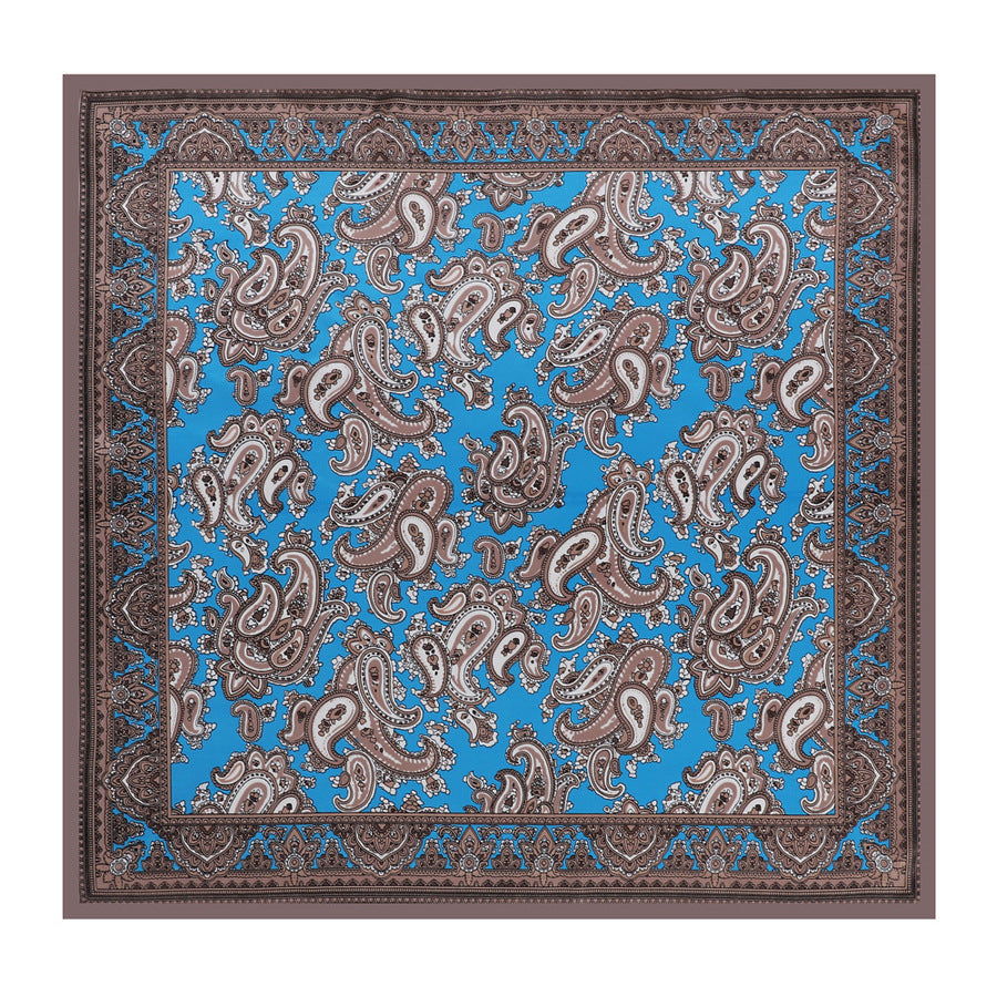 Same Style as Stars2025New Paisley Small Cashew Deformed Insect Satin70Silk Scarf Scarf Headscarf Fashion Design Small Water Drop Square Scarf Decoration Matching Headscarf