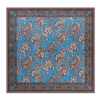 Same Style as Stars2025New Paisley Small Cashew Deformed Insect Satin70Silk Scarf Scarf Headscarf Fashion Design Small Water Drop Square Scarf Decoration Matching Headscarf