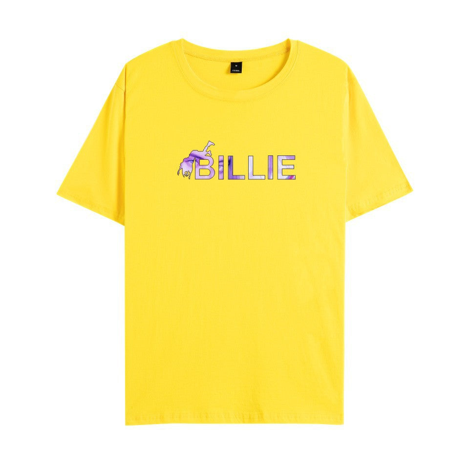 Celebrity Style Billy New Men's and Women's Round Neck Short Sleeve T Shirt