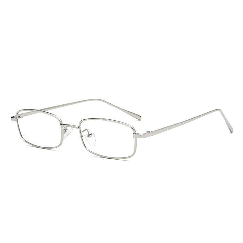 Same Style as Stars2026Latest Square Frame Gold Wire Edge Glasses Frame for Women Trendy Concave Shape Narrow Frame Small Face Retro Can Be Paired with Prescription Lenses