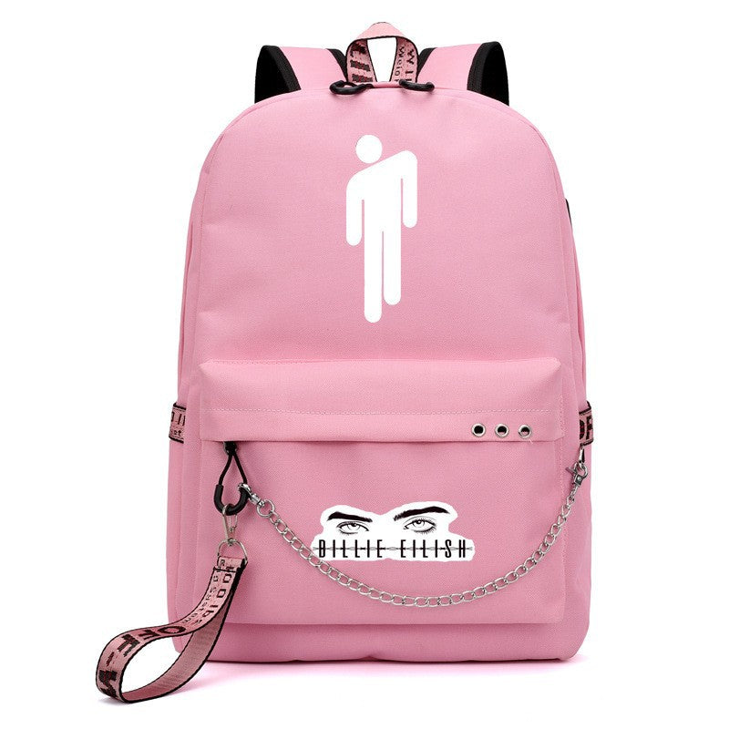 Same Style as Stars Billie Backpack Star l Empty USB Rechargeable Travel Backpack Student School Bag