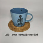 Skull Ceramic Mug Halloween Skull Witch Mug Coffee Cup Creative Gift