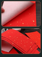 2026Four-Character Spring Festival Couplets Paper Red Tracing Practice Spring Festival Paper Thousand-Year Red Xuan Paper Gold-Sprinkled Red Paper Blank Couplets Paper