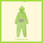 Autumn Winter Little Yellow Chicken One-Piece Pajamas Funny Cute Coral Fleece Couple Robe Unisex Homewear