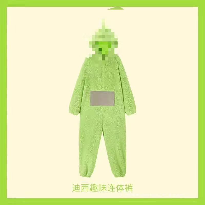 Autumn Winter Little Yellow Chicken One-Piece Pajamas Funny Cute Coral Fleece Couple Robe Unisex Homewear