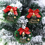 2026Style H7511 New mini Christmas wreath with bells and ribbons