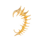 Star Style Thorn Spine Skeleton Mechanical Style Ear Hook Niche Design Irregular Metal Non-Pierced Ear Clip Unisex Earrings Has Been Blessed for Safety