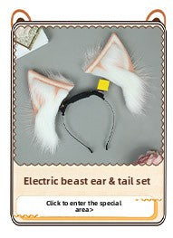 Christmas Antler Headband Cute Plush Deer Ear Headwear cosplay Accessories Handmade Simulated Animal Ear Headband