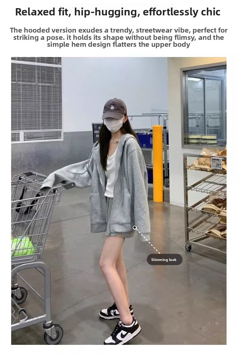 "Build a B*tch" Oversized Zip-Up Hoodie - Cozy Gamer Girl Aesthetic