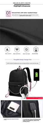 Same Style as Stars Billie Backpack Star l Empty USB Rechargeable Travel Backpack Student School Bag