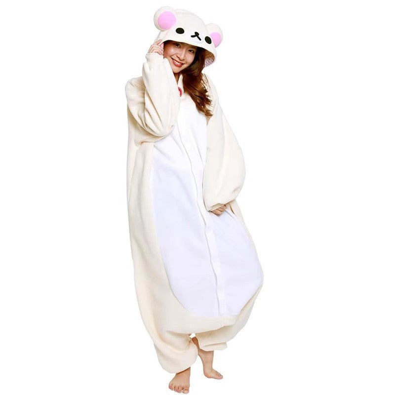 Japanese Style Rilakkuma Sister Cartoon One-Piece Pajamas Halloween Unisex Stage Performance Costume Rilakkuma