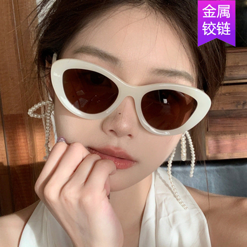 "Bad Idea" Retro Cat-Eye Shades - Vintage Striped Frame