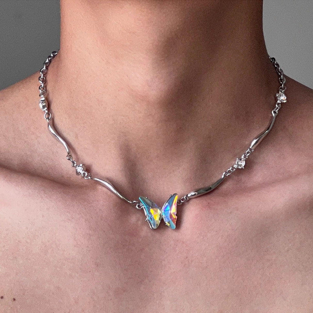 Star Custom 2025New Year's Exaggerated Punk Necklace y2k Irregular Subculture Hip-Hop Trend Unisex Niche Collarbone Chain