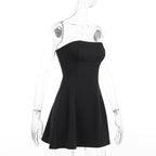 JY24070Sexy Strapless Waist-Cinching A New Style Elegant Women's Short Dress
