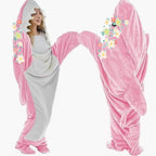 Autumn Winter Little Yellow Chicken One-Piece Pajamas Funny Cute Coral Fleece Couple Robe Unisex Homewear