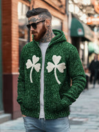 2025Hot Selling  Foreign Trade New Christmas3D Digital Printed Casual Zipper Hooded Jacket