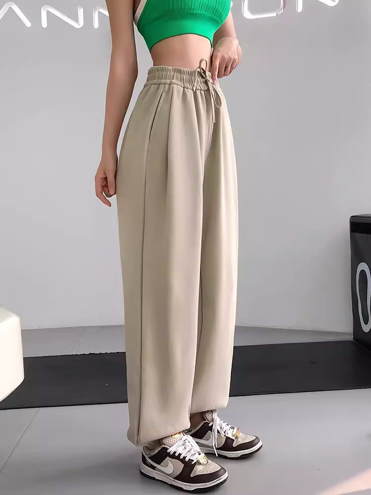 Women's Jogger Pants Yoga Casual Fitness Dance Training Running High Waist Drawstring Wide Leg Sweatpants Loose Fit1428