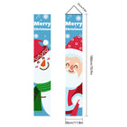 2026New Year Christmas Couplets Santa Claus Soldier Outdoor Decoration Door Curtain Hanging Flag Outdoor European and American