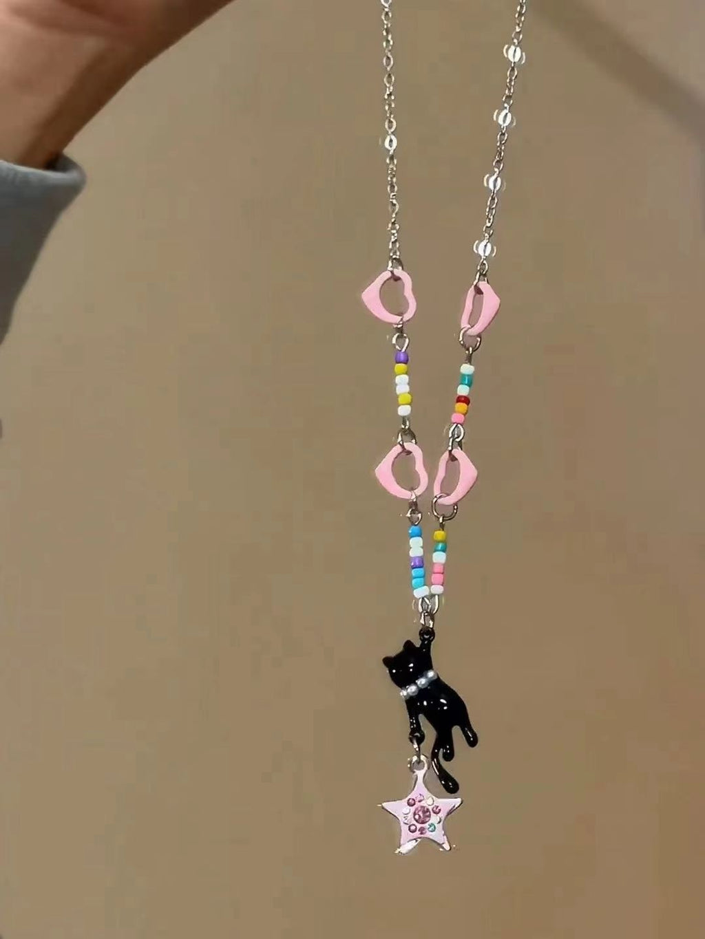 Star Custom 2025New Year's Exaggerated Punk Necklace y2k Irregular Subculture Hip-Hop Trend Unisex Niche Collarbone Chain