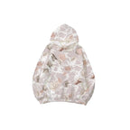 2025European and Autumn New Women's Fashion3d Digital Printed Camouflage Maple Leaf Sweatshirt Jacket