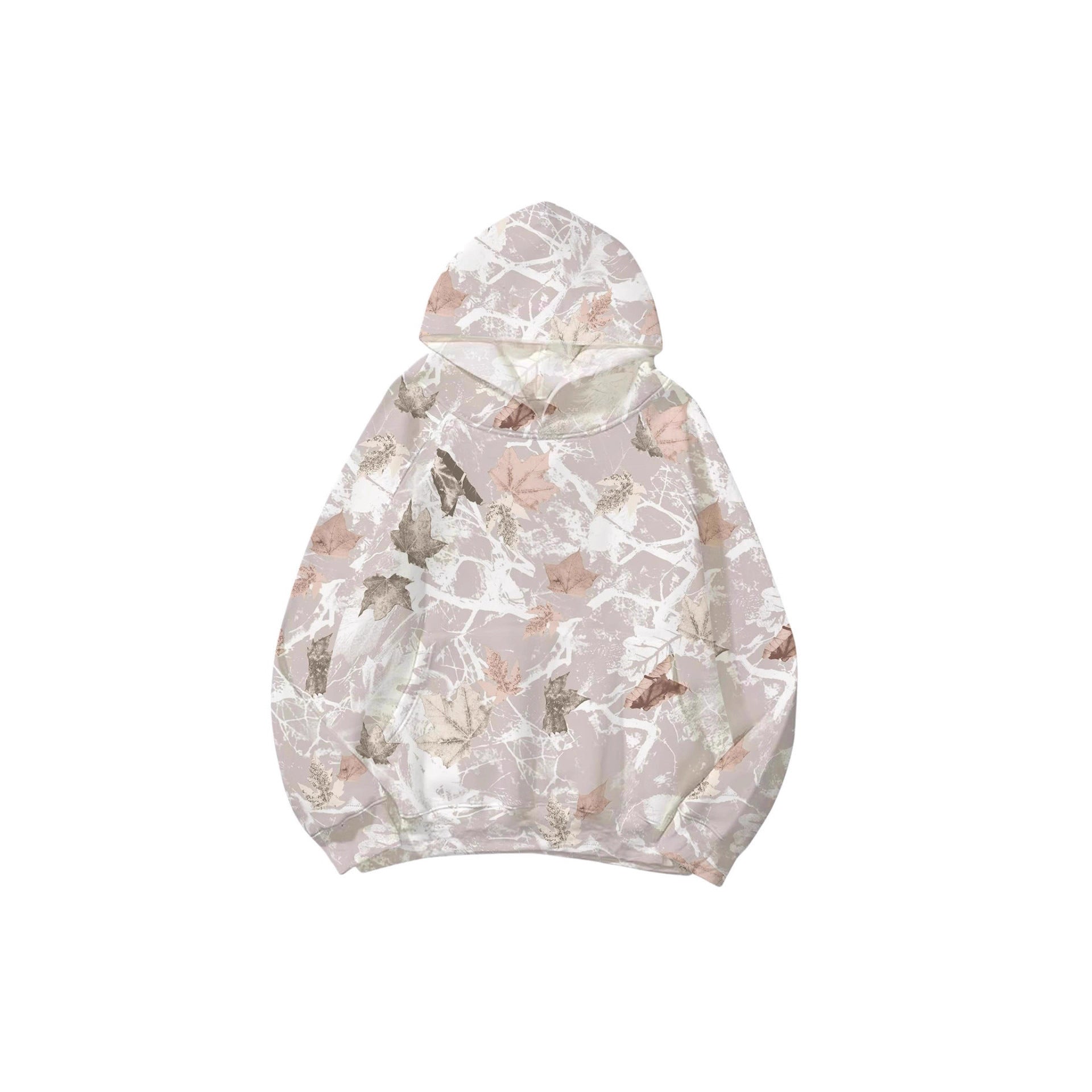 2025European and Autumn New Women's Fashion3d Digital Printed Camouflage Maple Leaf Sweatshirt Jacket