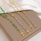 Celebrity Style Popular Cross Long Chain Necklace for Women Easter Trendy Jewelry Sexy Tassel Virgin Mary Pendant