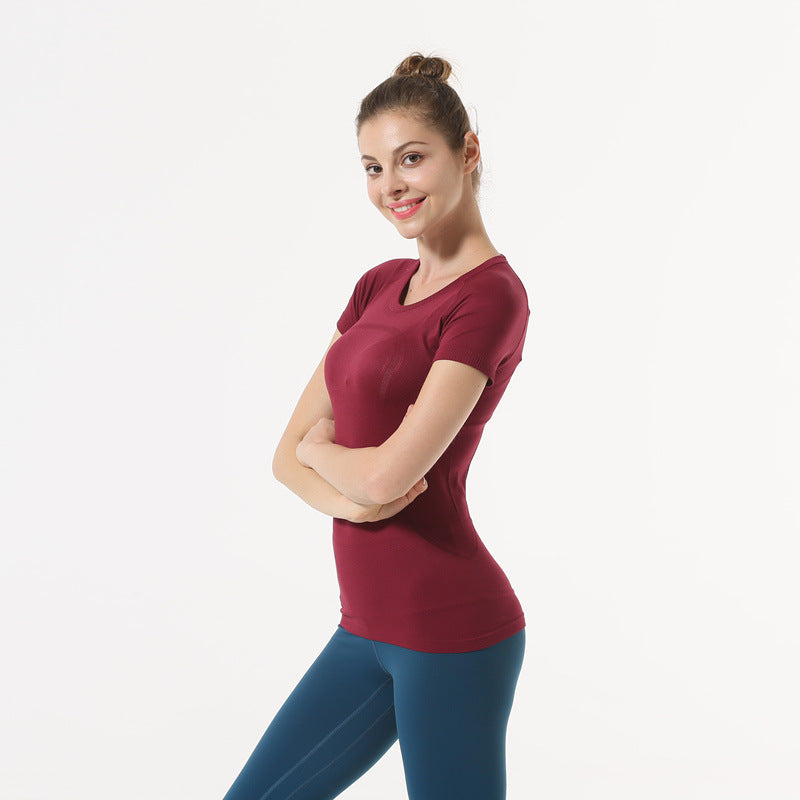 Star Custom SWIFT SPEED Yoga Clothes Women's Top Sexy Quick-Drying Gym Sports Morning Exercise Running Round Neck Short Sleeve TS