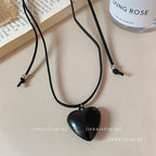 Star Custom New Mysterious Black Long Geometric Pendant Necklace for Women New Chinese Style Niche High-end Versatile Necklace Wholesale