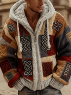 2025Hot Selling  Foreign Trade New Christmas3D Digital Printed Casual Zipper Hooded Jacket