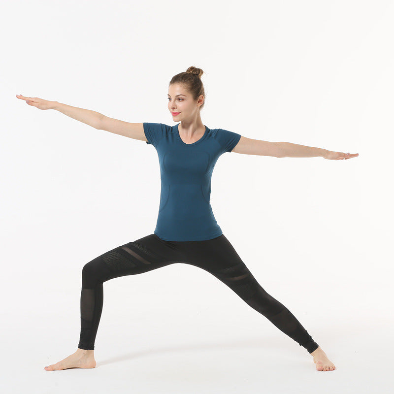 Star Custom SWIFT SPEED Yoga Clothes Women's Top Sexy Quick-Drying Gym Sports Morning Exercise Running Round Neck Short Sleeve TS